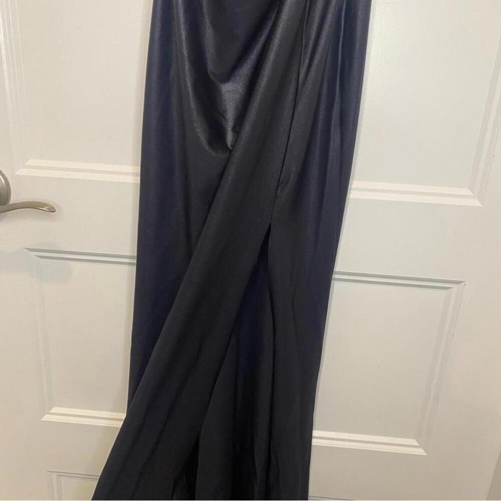 Chiara Boni La Petite Robe Marghetta Ruched Maxi Gown Black Sz US 2 (IT 38) NWT - Picture 5 of 9
